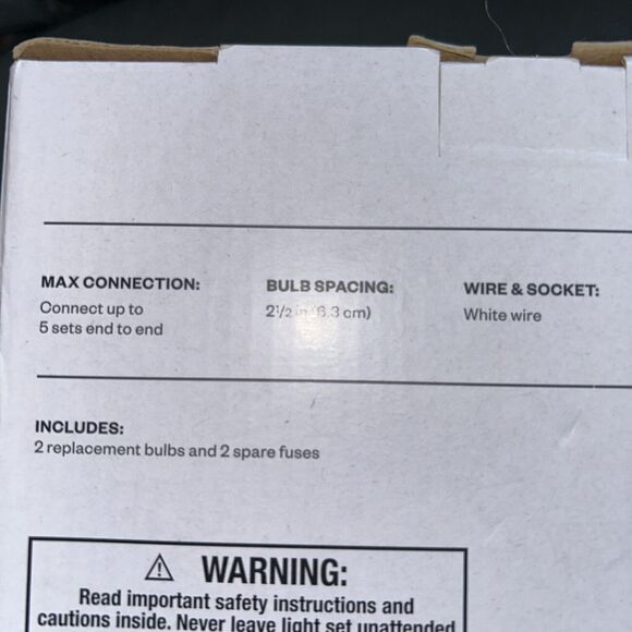 Room Essentials String Lights White Wire Clear Bulbs 100 Lights - Picture 7 of 7